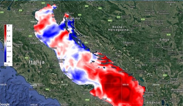 Dramatické ochlazení vody na Jadranu