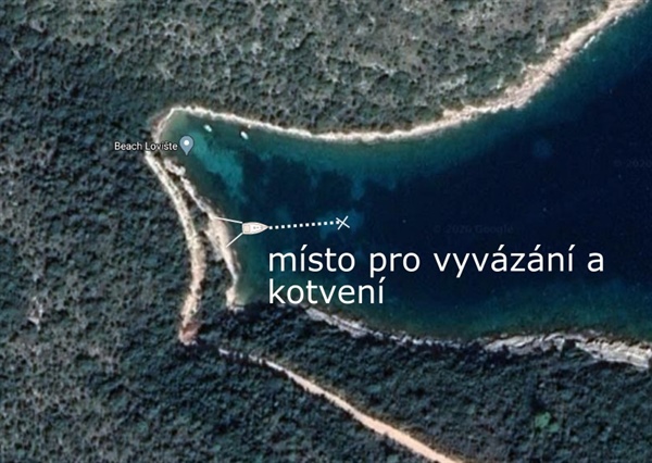 Tip na zátoku ke koupání a kotvení