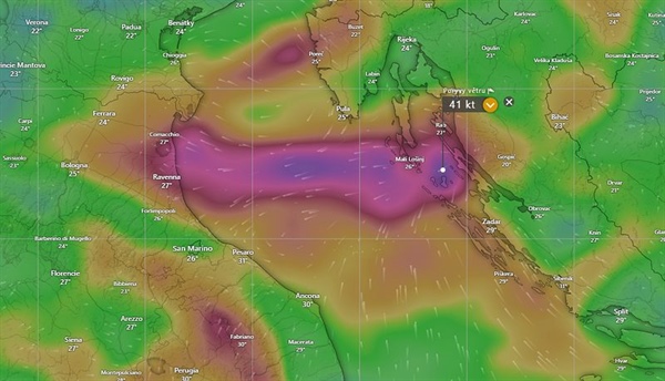 Větrný týden v Chorvatsku