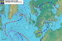 Synoptická mapa stejné oblasti ve stejném čase - 00.8.12